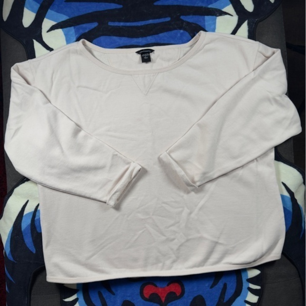 VTG OVS Moda International Cream Sweat Shirt Size L